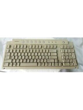 Sony VAIO PCVA-KB1P Vintage PS/2 Wired Keyboard Gray Fully Tested Working
